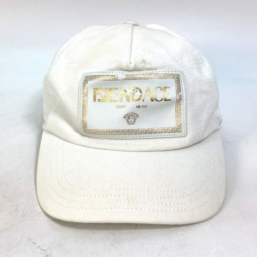 FENDI FXQ768 ヴェルサーチ コラボ VERSACE フェンダーチェ FENDACE 帽子 キャップ帽 ベースボール キャップ コットン レディース - brandshop-reference