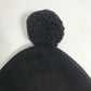FENDI FXQ056 Two-Tone Logo Pom-Pom Beanie Hat, Knit Cap, Wool, Women's, Pink