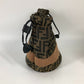 FENDI FXQ891 Handbag AIJE RAFFIA BUCKET Hat Bucket Hat &amp; Drawstring Bag Hat Bucket Hat Bob Hat Leather Women's Beige