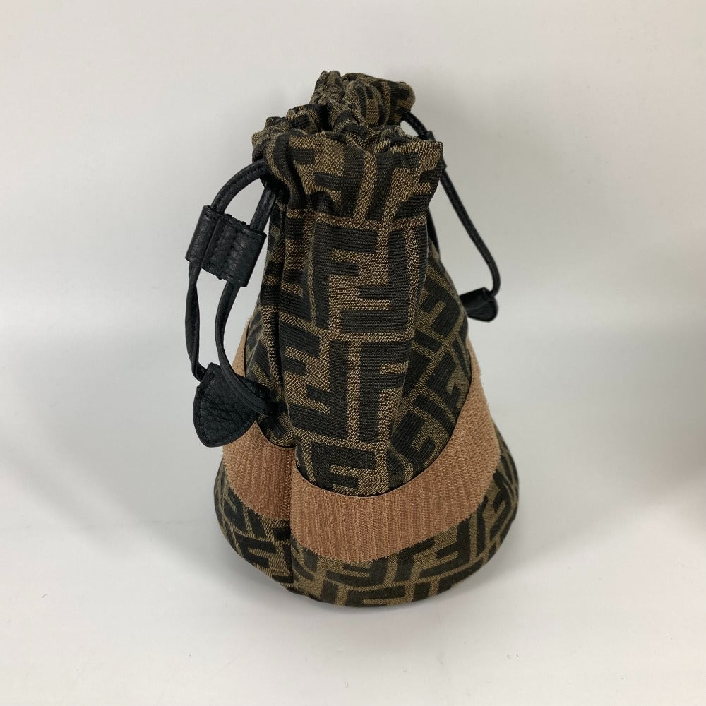 FENDI FXQ891 Handbag AIJE RAFFIA BUCKET Hat Bucket Hat &amp; Drawstring Bag Hat Bucket Hat Bob Hat Leather Women's Beige