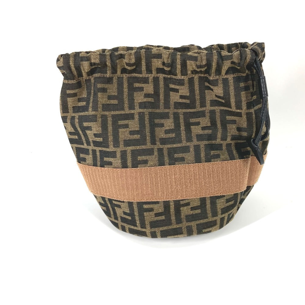 FENDI FXQ891 Handbag AIJE RAFFIA BUCKET Hat Bucket Hat &amp; Drawstring Bag Hat Bucket Hat Bob Hat Leather Women's Beige