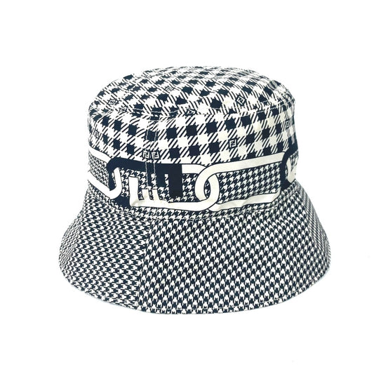 FENDI FXQ801 千鳥格子 ハット帽 帽子 バケットハット ボブハット ハット ナイロン メンズ - brandshop-reference