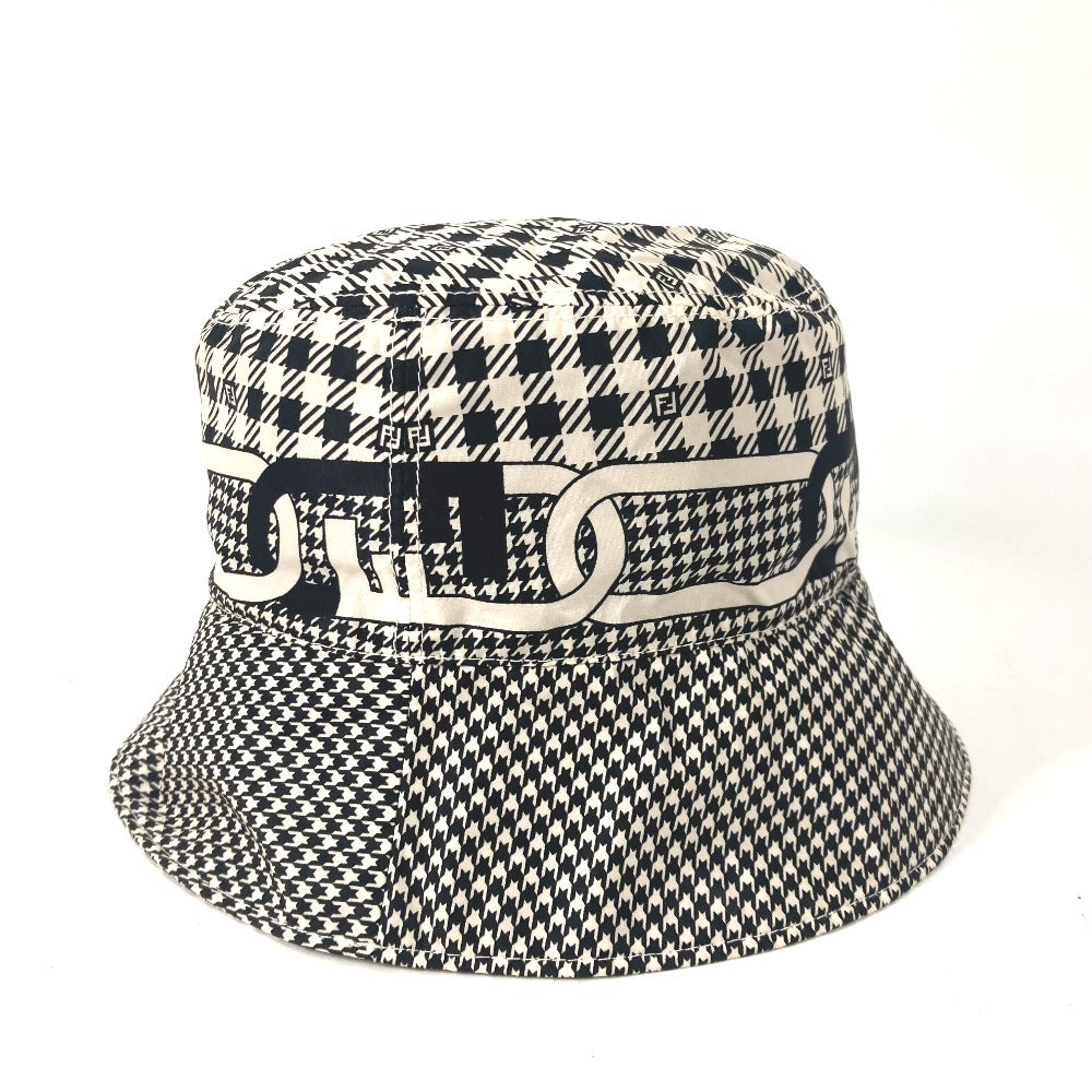 FENDI FXQ801 千鳥格子 ハット帽 帽子 バケットハット ボブハット ハット ナイロン メンズ - brandshop-reference