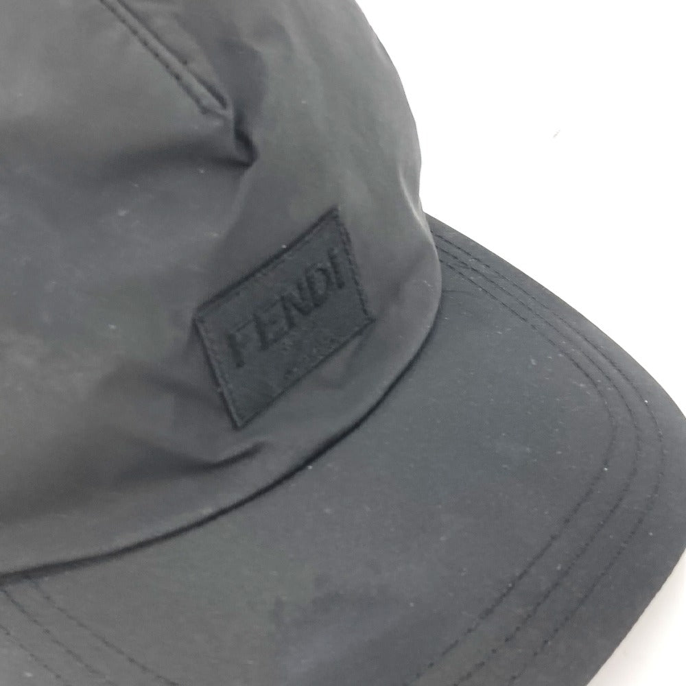 FENDI FXQ788 Logo Hat/Cap/Baseball Cap/Nylon/Men's Black