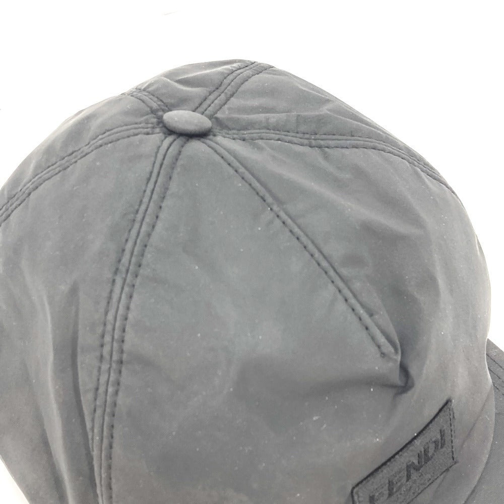 FENDI FXQ788 Logo Hat/Cap/Baseball Cap/Nylon/Men's Black