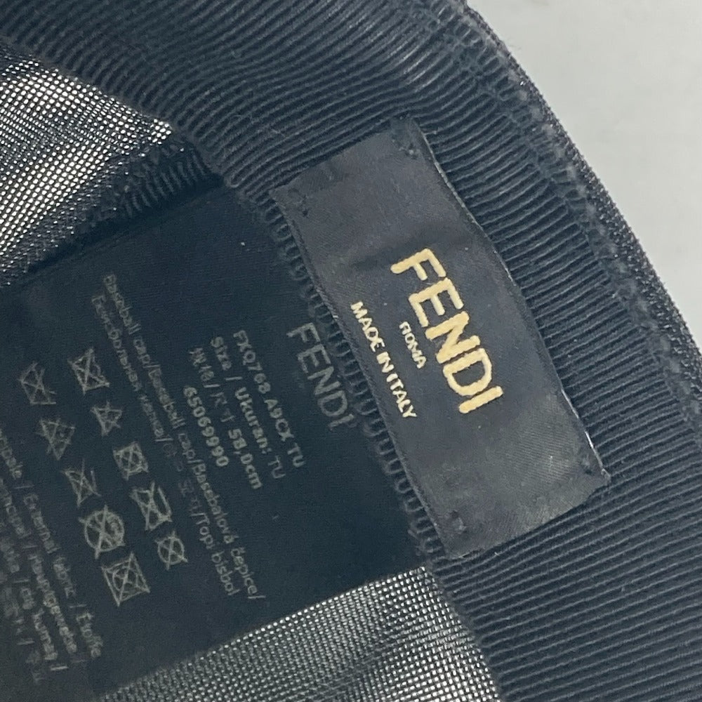 FENDI FXQ768 ロゴ メッシュ FF  帽子 キャップ帽 ベースボール キャップ ポリアミド メンズ