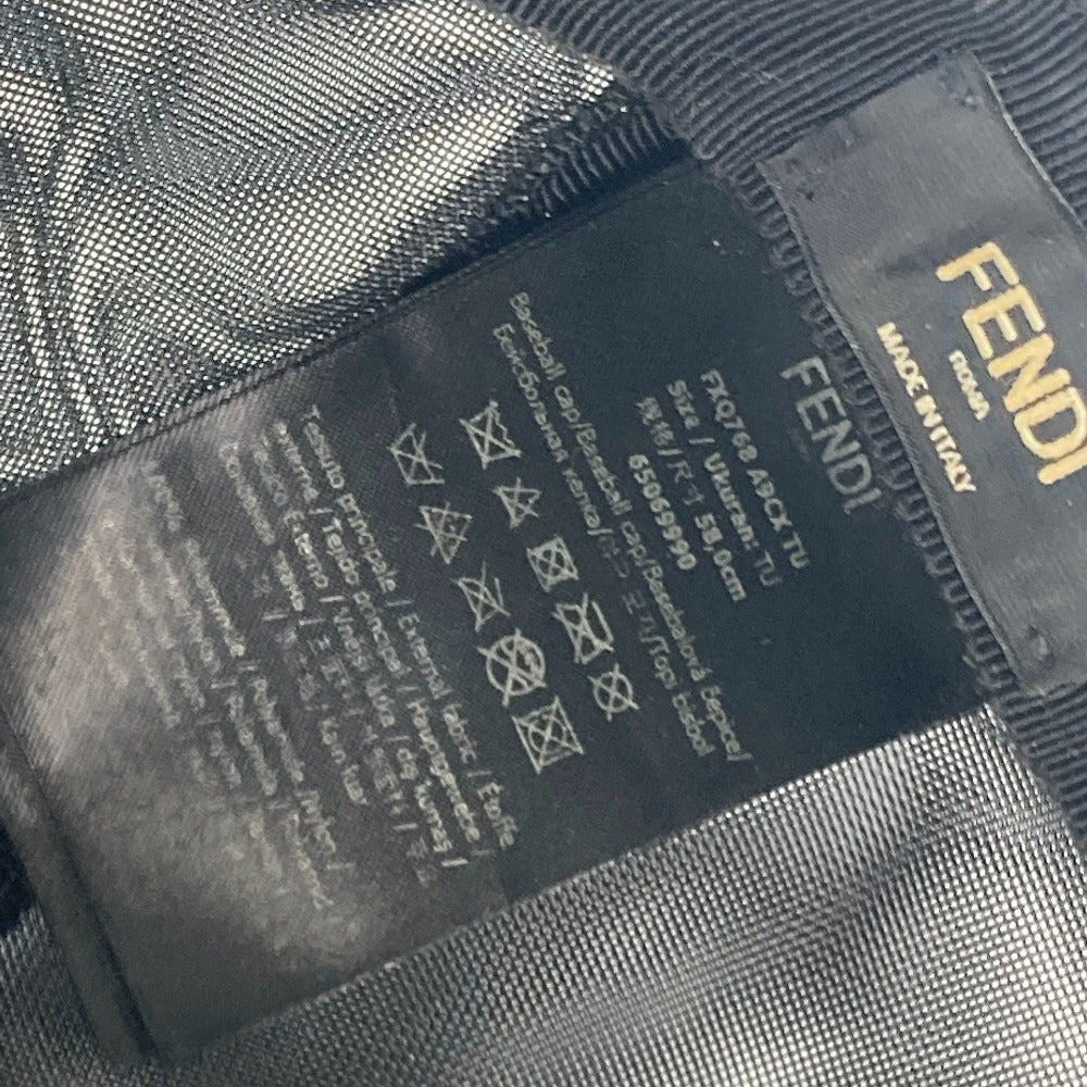 FENDI FXQ768 ロゴ メッシュ FF  帽子 キャップ帽 ベースボール キャップ ポリアミド メンズ