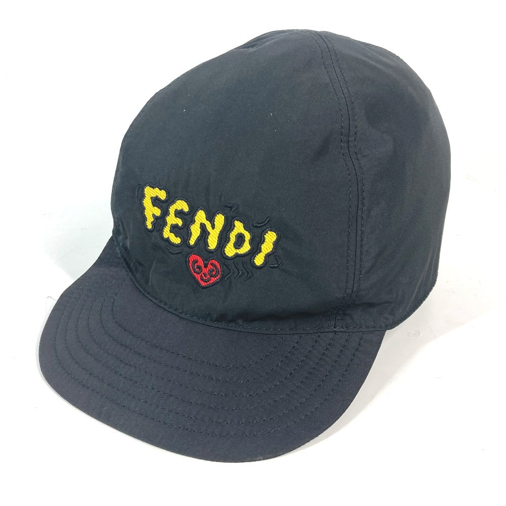 FENDI Mr.doodle コラボ ミスタードゥードゥル ロゴ ハート 帽子 キャップ帽 ベースボール  キャップ ナイロン メンズ