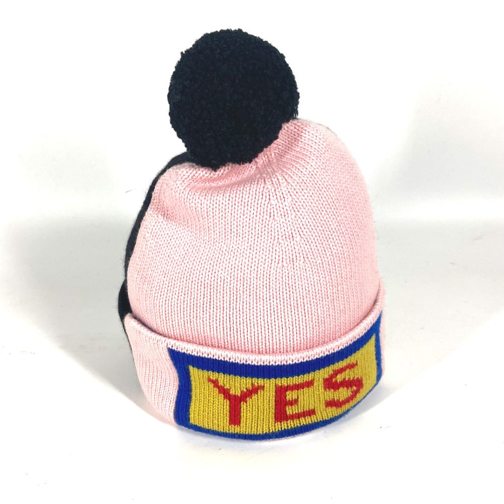 FENDI FXQ056 ビーニー 帽子 ニット帽 ニットキャップ ロゴ ポンポン付き ニット帽 ウール ユニセックス - brandshop-reference