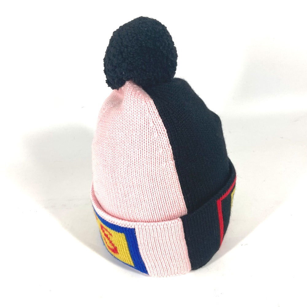 FENDI FXQ056 ビーニー 帽子 ニット帽 ニットキャップ ロゴ ポンポン付き ニット帽 ウール ユニセックス - brandshop-reference