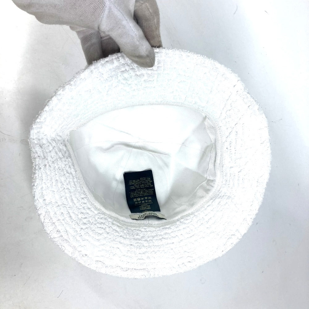 FENDI FXQ982 マークジェイコブス MARC JACOBS コラボ ズッカ ロゴ ハット帽 帽子 バケットハット ボブハット パイル ハット コットン レディース ホワイト - brandshop-reference