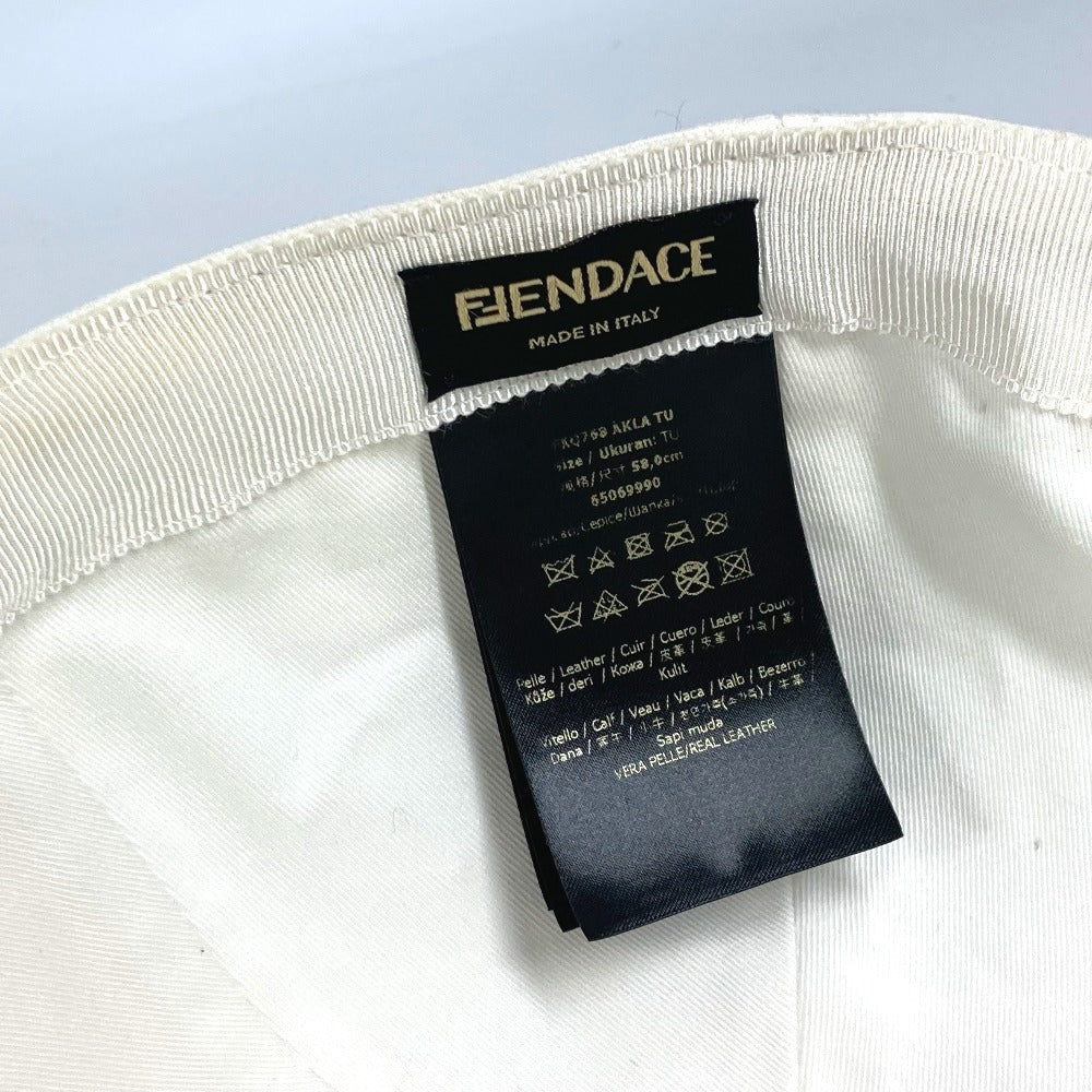 FENDI FXQ768 ヴェルサーチ コラボ versace フェンダーチェ fendace 帽子 キャップ帽 ベースボール キャップ コットン ユニセックス ホワイト - brandshop-reference