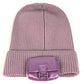 FENDI FXQ938 バケットバッグデザイン ロゴ ポケット付き ビーニー 帽子 ニット帽 ニットキャップ ニット帽 ウール レディース パープル - brandshop-reference