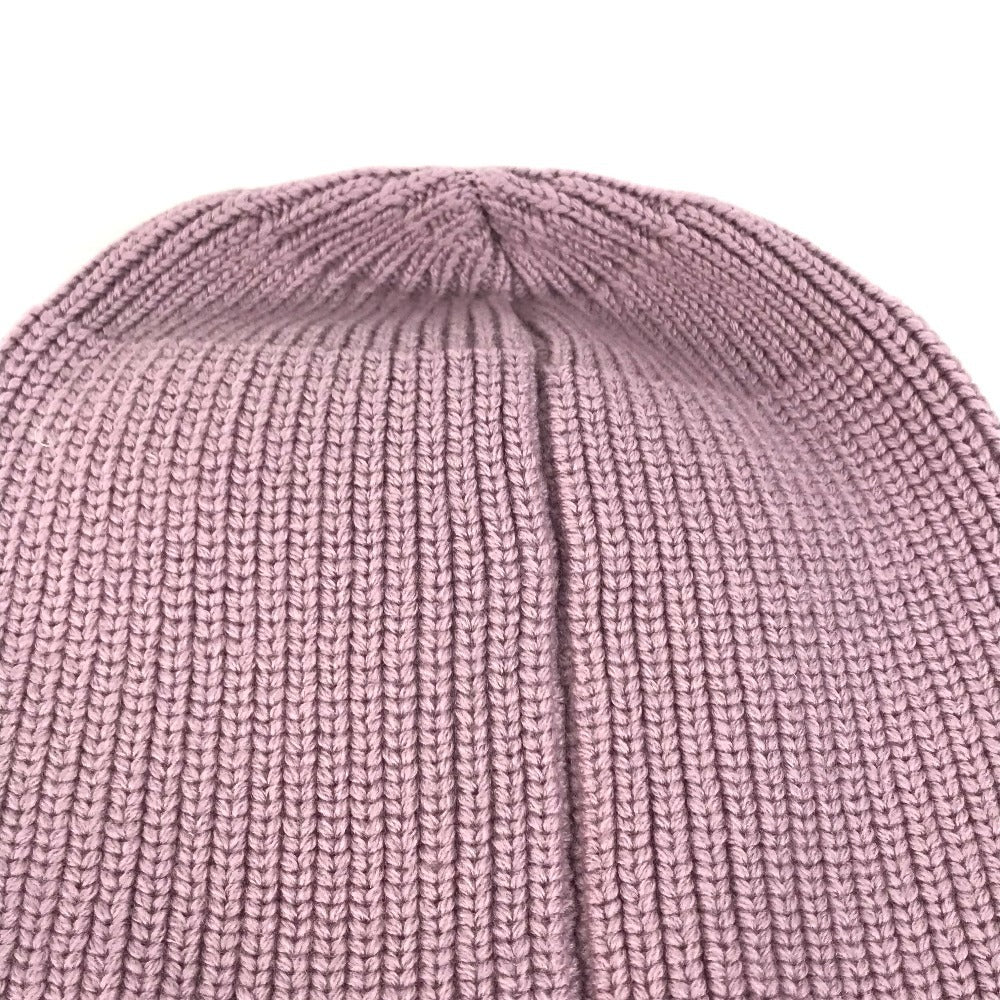 FENDI FXQ938 バケットバッグデザイン ロゴ ポケット付き ビーニー 帽子 ニット帽 ニットキャップ ニット帽 ウール レディース パープル - brandshop-reference