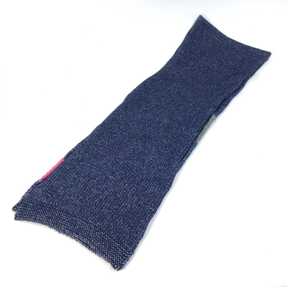 FENDI F ロゴ ニット マフラー ウール レディース ネイビー系 - brandshop-reference