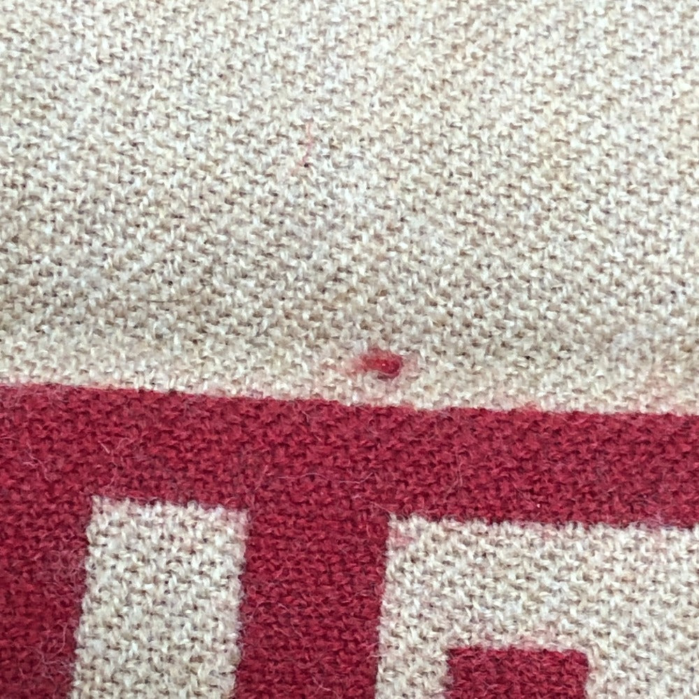 FENDI ズッカ柄 ファッション小物 防寒具 ストール リバーシブル マフラー ウール レディース レッド