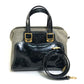 FENDI enamel Chameleon bag, 2-way shoulder bag/handbag, canvas/patent leather, women's, black
