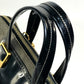 FENDI enamel Chameleon bag, 2-way shoulder bag/handbag, canvas/patent leather, women's, black