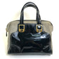 FENDI enamel Chameleon bag, 2-way shoulder bag/handbag, canvas/patent leather, women's, black