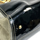 FENDI enamel Chameleon bag, 2-way shoulder bag/handbag, canvas/patent leather, women's, black