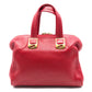 FENDI 8BL114 Mini Boston Bag, Chameleon Design, 2-Way Shoulder Bag, Crossbody Bag, Handbag, Leather, Women's, Red