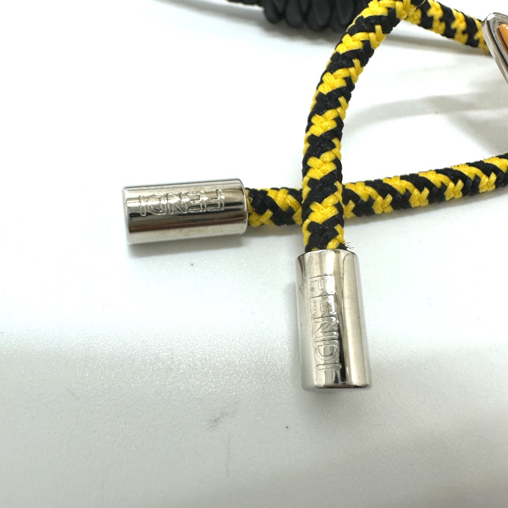 FENDI FFヴァーティゴ チョーカー アクセサリー ネックレス レザー メンズ ブラック
