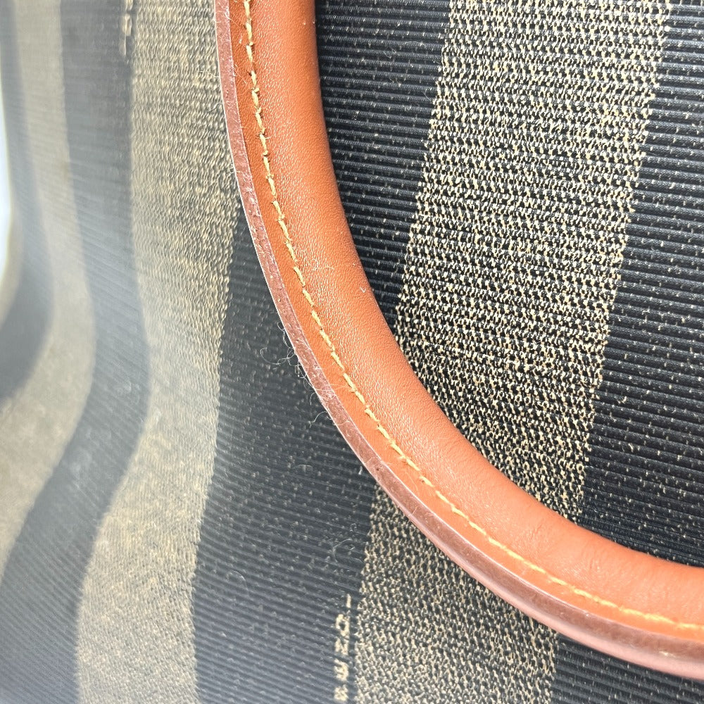 FENDI Pekan Bowling 2WAY Bag Shoulder Bag Crossbody Handbag PVC Women's Brown