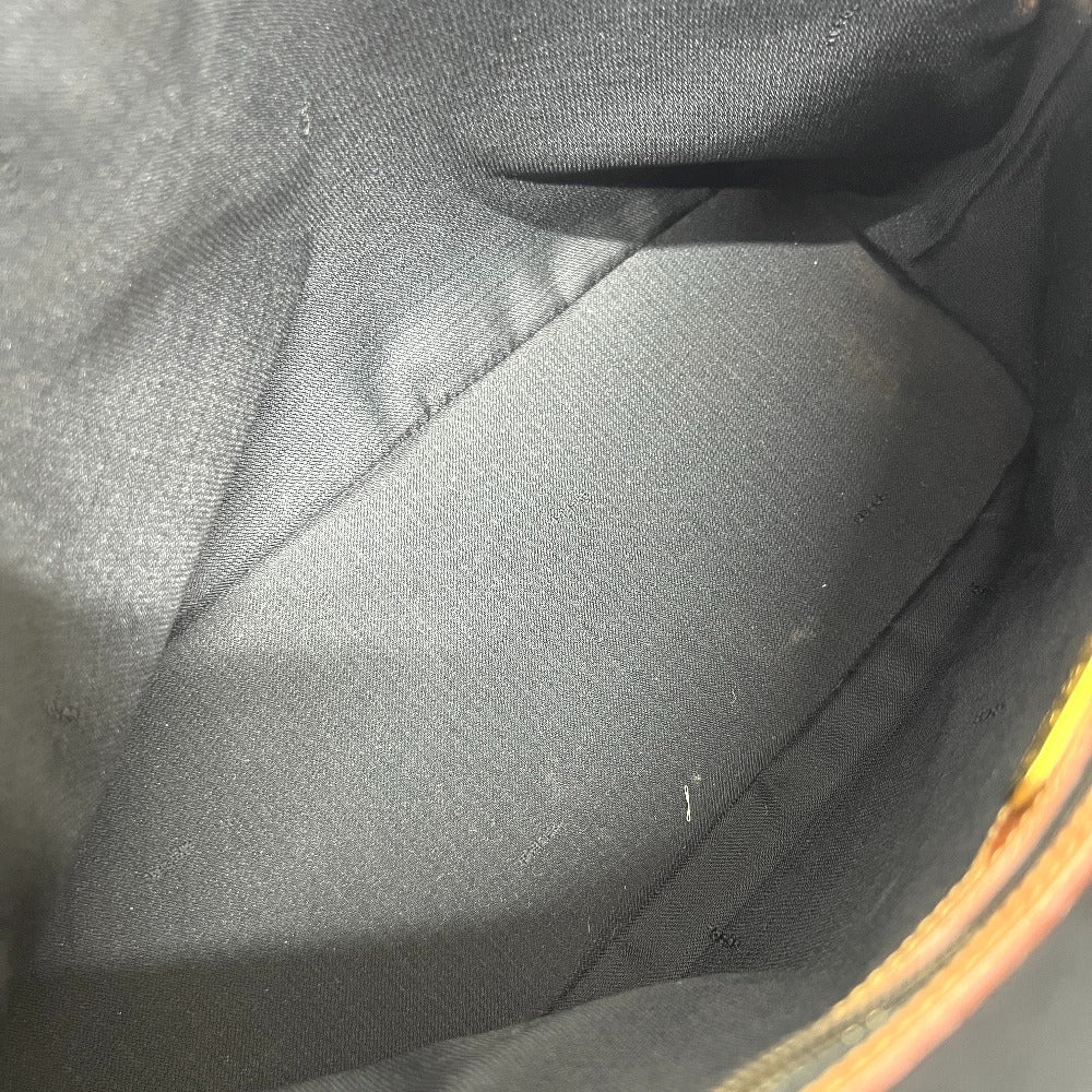 FENDI Pekan Bowling 2WAY Bag Shoulder Bag Crossbody Handbag PVC Women's Brown