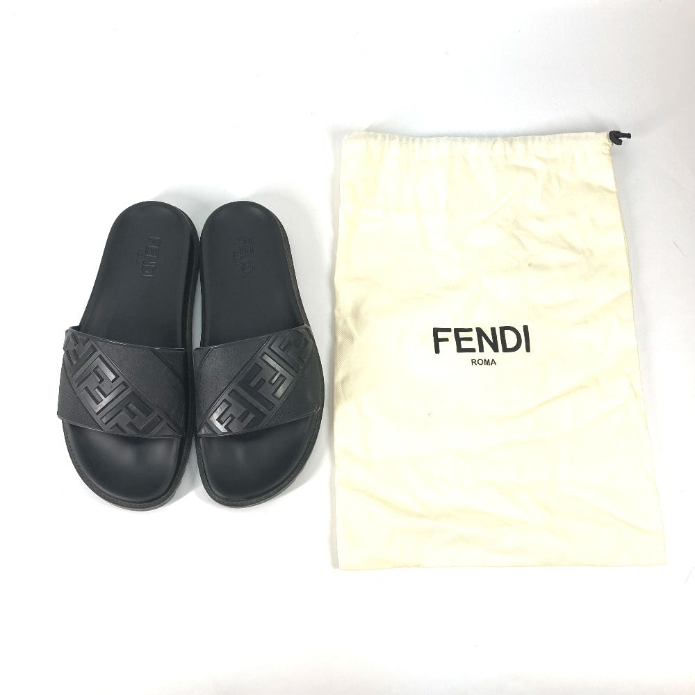 FENDI 7X1377 プールサンダル シャワーサンダル ロゴ シューズ 靴 フラット サンダル ラバー メンズ