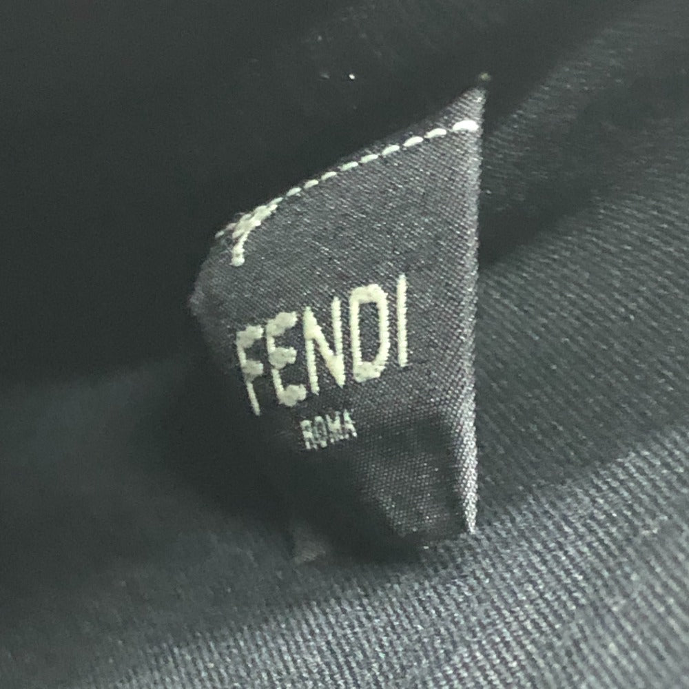 FENDI 7VA456 Calligraphy Studded Shoulder Bag Bag Bag Shoulder Bag Leather Women's Black