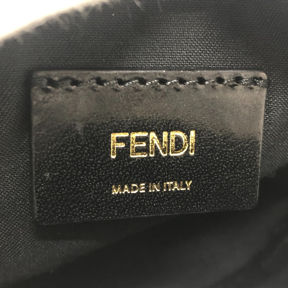 FENDI 7VA456 Calligraphy Studded Shoulder Bag Bag Bag Shoulder Bag Leather Women's Black