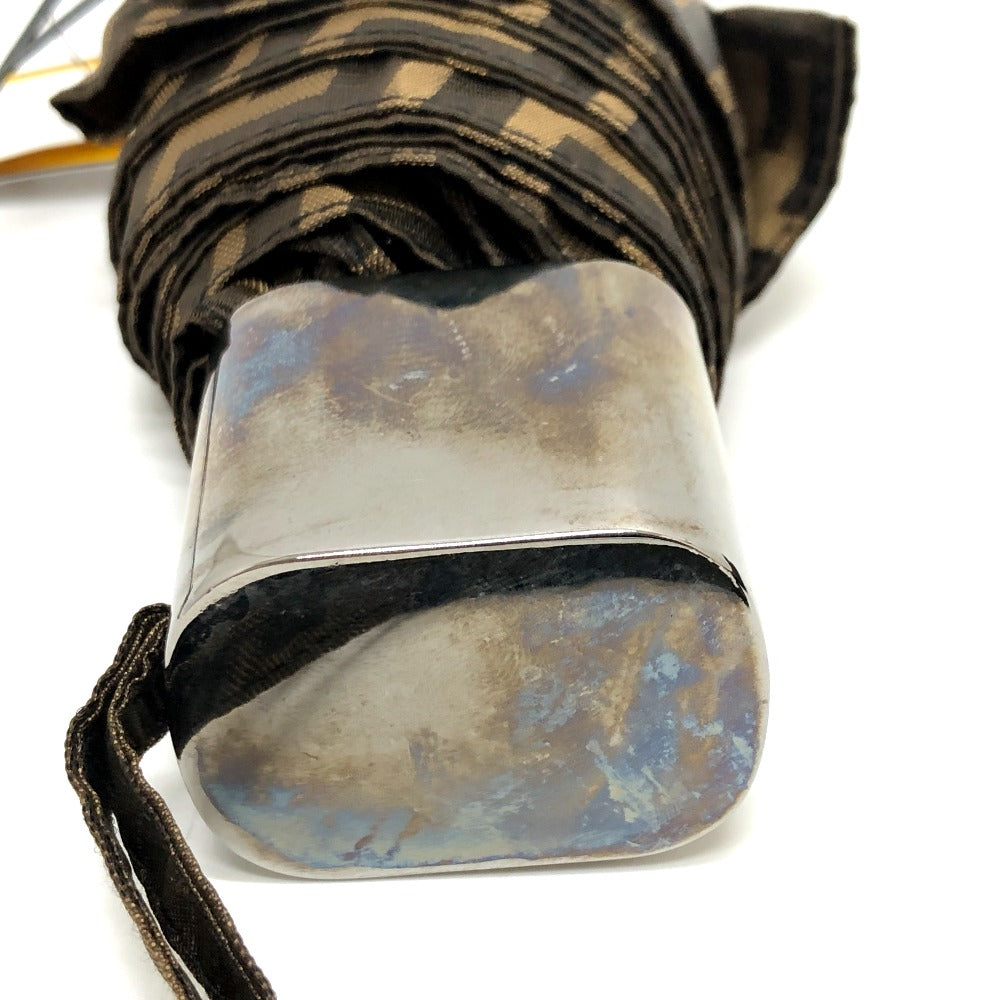 FENDI ズッカ柄  アンブレラ ケース付き 折りたたみ傘 傘 キャンバス レディース ブラウン - brandshop-reference