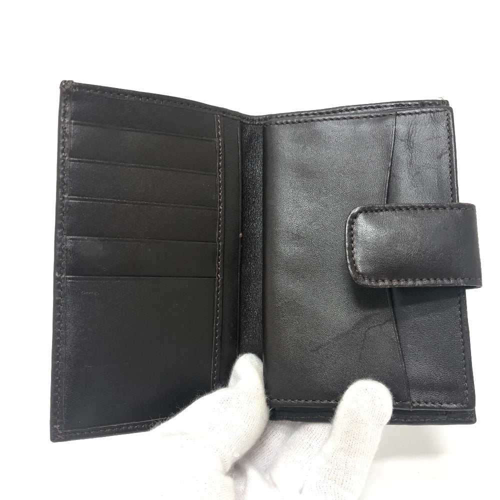 FENDI ズッカ柄 がま口財布 折り財布 財布 ウォレット 2つ折り財布 レザー/キャンバス レディース ブラウン - brandshop-reference