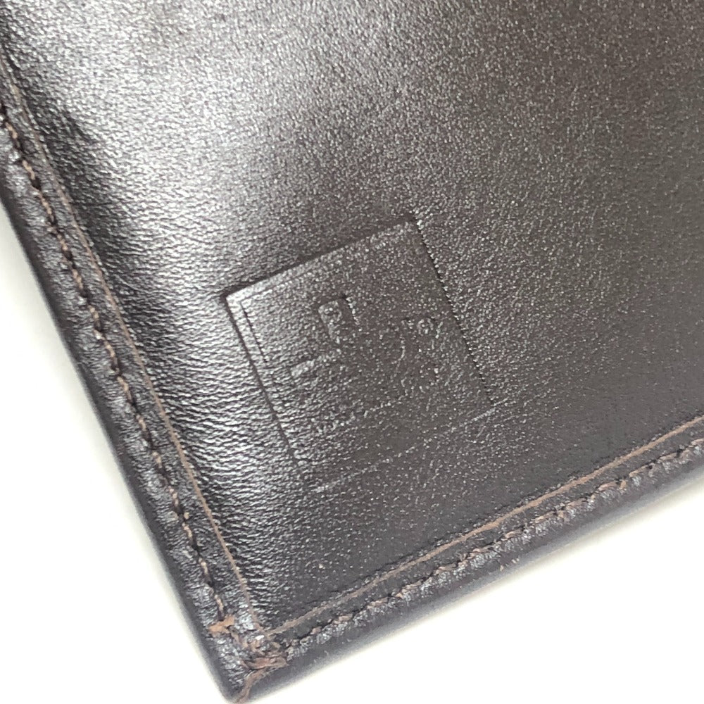 FENDI ズッカ柄 がま口財布 折り財布 財布 ウォレット 2つ折り財布 レザー/キャンバス レディース ブラウン - brandshop-reference