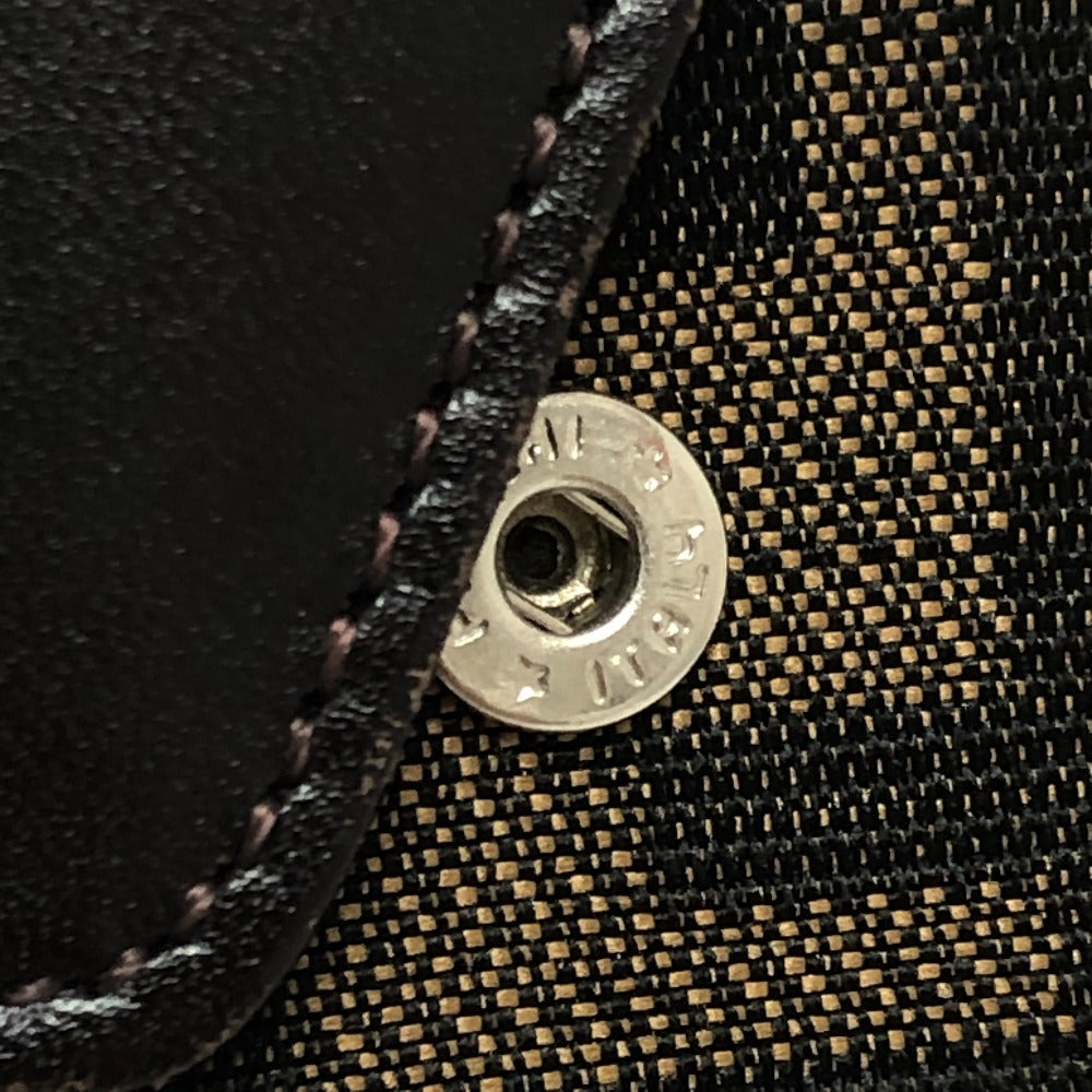 FENDI ズッカ柄 がま口財布 折り財布 財布 ウォレット 2つ折り財布 レザー/キャンバス レディース ブラウン - brandshop-reference