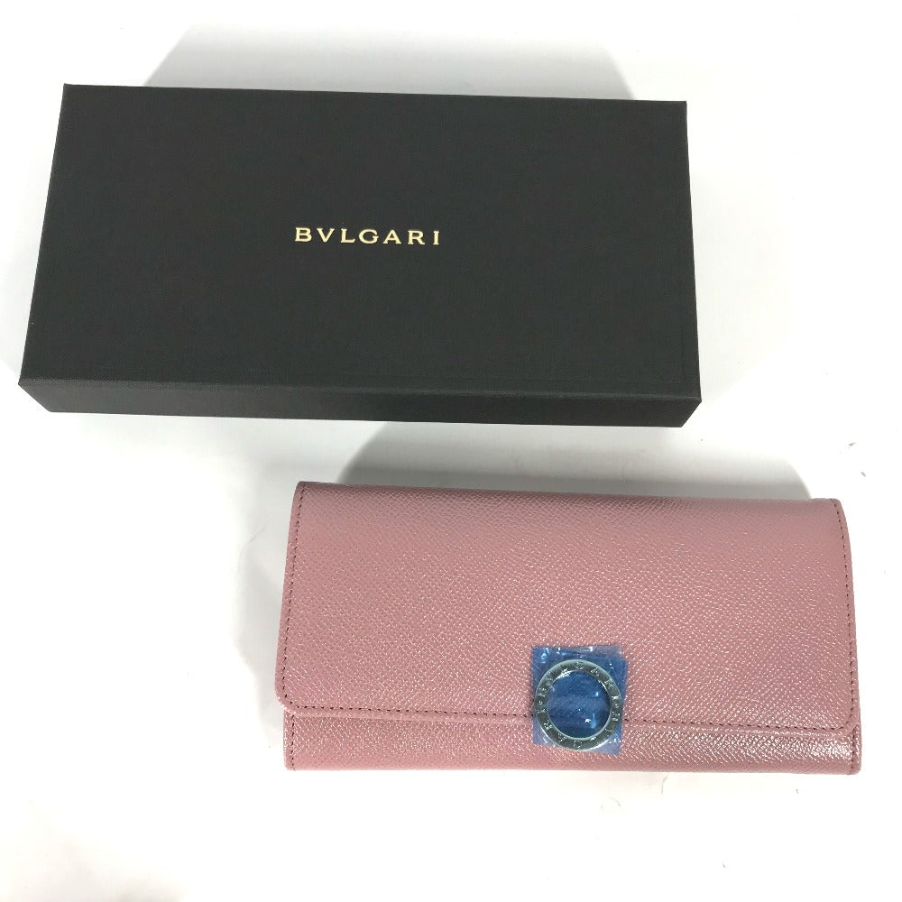 BVLGARI ロングウォレット ロゴクリップ 2つ折り 長財布 レザー レディース ピンク - brandshop-reference