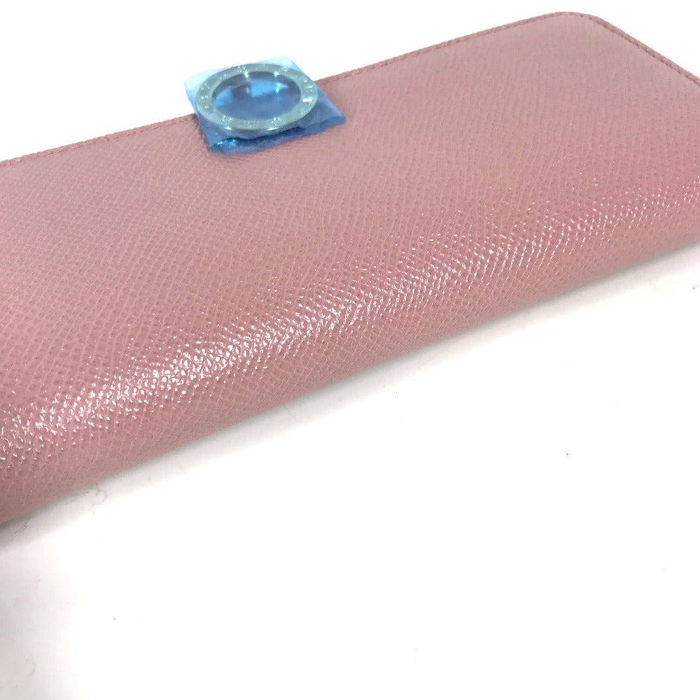 BVLGARI ロングウォレット ロゴクリップ 2つ折り 長財布 レザー レディース ピンク - brandshop-reference