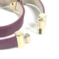 BVLGARI ダブルコイルド ブルガリブルガリ ロゴ アクセサリー バングル 2重ブレスレット ブレスレット レザー レディース パープル - brandshop-reference