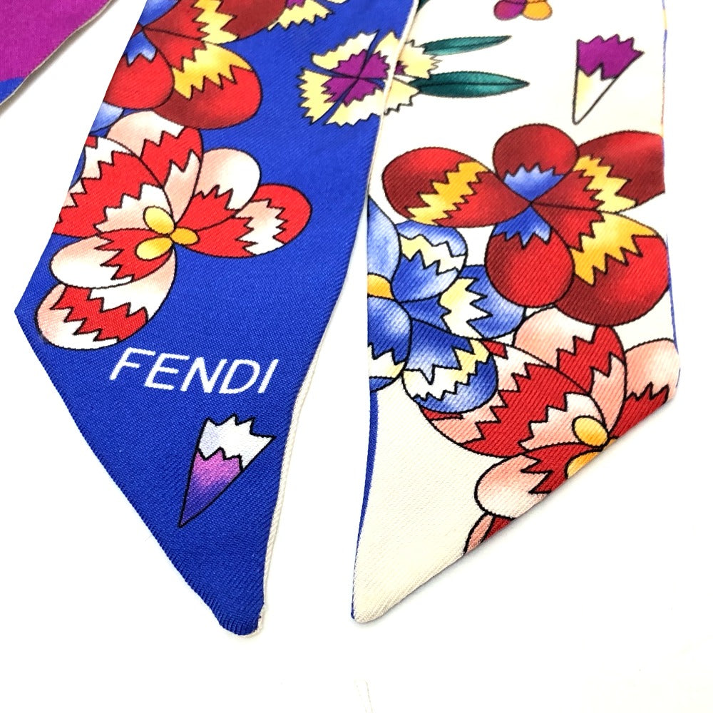 FENDI 花柄 バンドースカーフ スカーフ シルク レディース - brandshop-reference