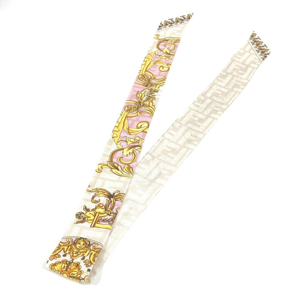 FENDI ヴェルサーチコラボ フェンダーチェ ラッピー FENDACE VERSACE バンドースカーフ スカーフ シルク レディース ピンク - brandshop-reference