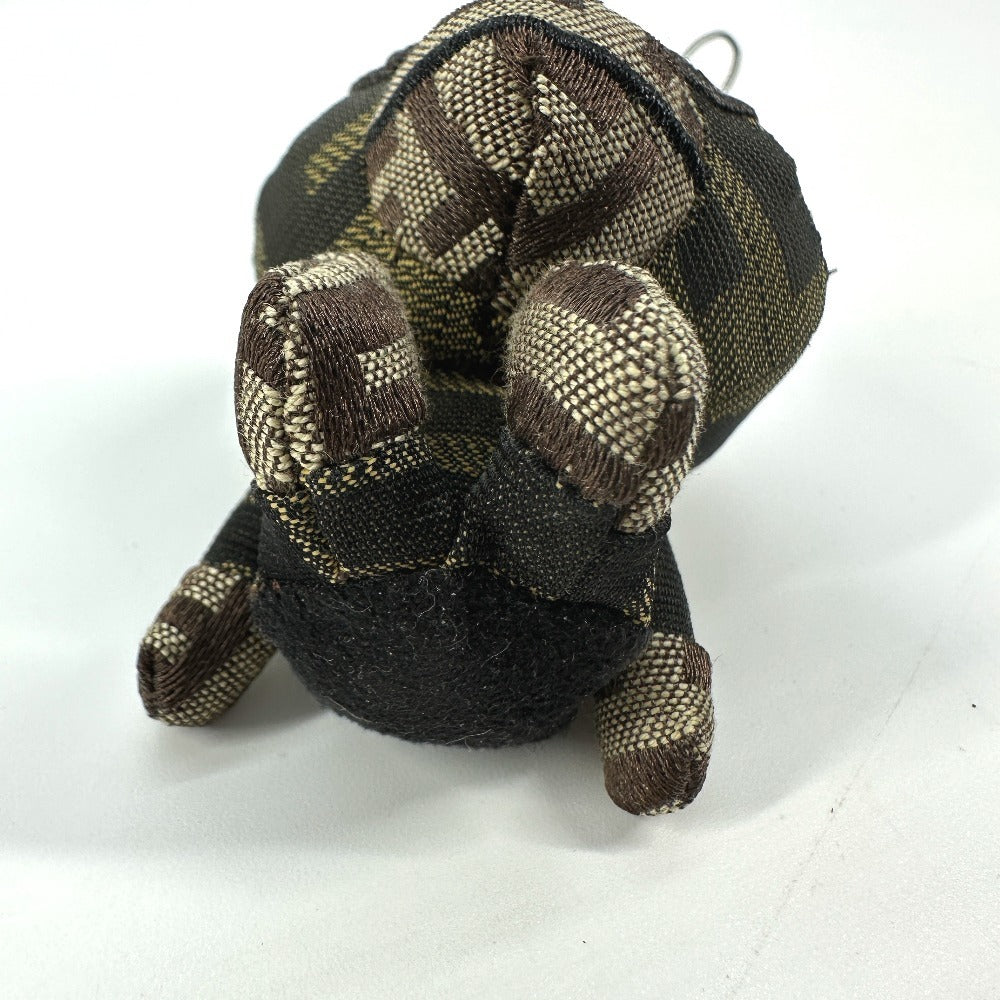 FENDI A BATHING APE アベイシングエイプ コラボ ズッカ マイロ ストラップ バッグチャーム キーホルダー チャーム キャンバス ユニセックス ブラウン - brandshop-reference