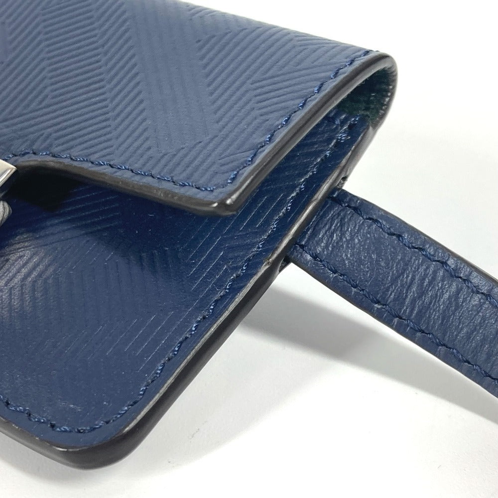 FENDI バケット型 バッグ型 キーリング キーホルダー バッグチャーム チャーム レザー ユニセックス ネイビー - brandshop-reference