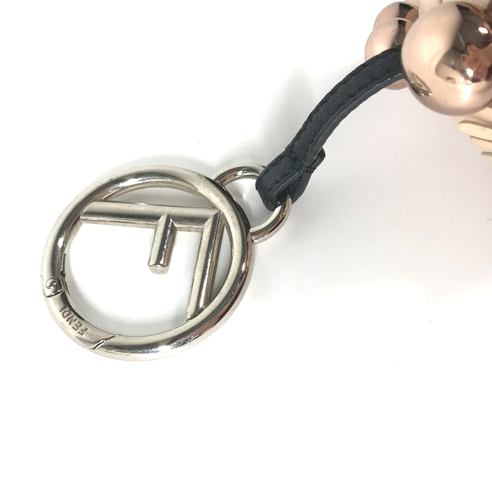 FENDI ズッカ スペース モンキー バッグチャーム キーホルダー 小物 キーホルダー キャンバス レディース ブラウン - brandshop-reference