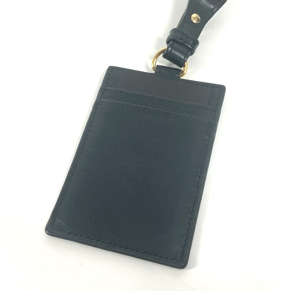 FENDI ヴェルサーチ コラボ VERSACE ロゴ フェンダーチェ FENDACE ズッカ ストラップ付 名刺入れ パスケース カードケース PVC ユニセックス ブラウン - brandshop-reference