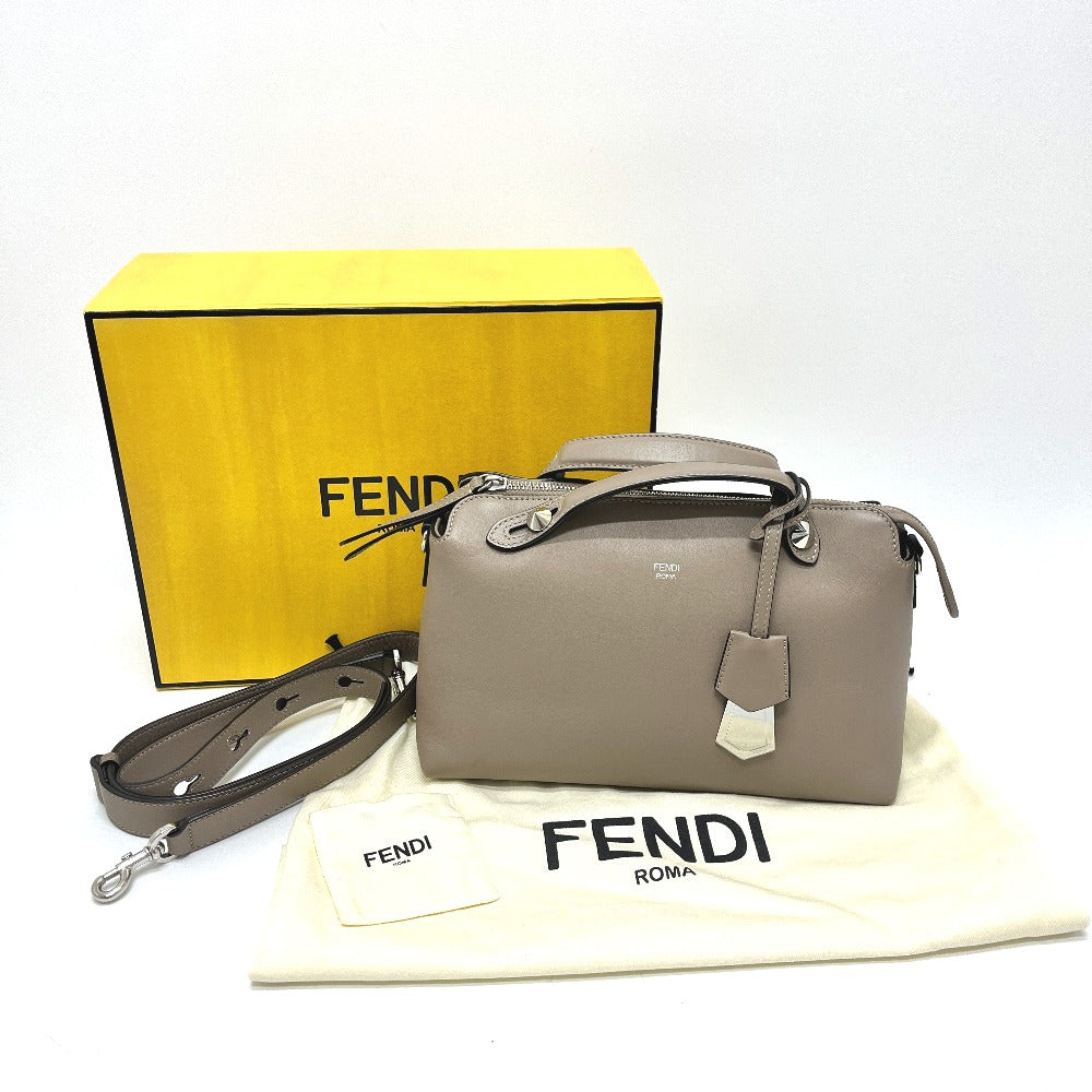 FENDI 8BL146 バイザウェイ カバン 2WAY ショルダーバッグ ハンドバッグ レザー レディース グレージュ ベージュ