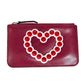 FENDI 8AP151 ハート スタッズ 財布 小銭入れ キーリング付き コインケース レザー レディース レッド - brandshop-reference