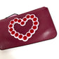 FENDI 8AP151 ハート スタッズ 財布 小銭入れ キーリング付き コインケース レザー レディース レッド - brandshop-reference