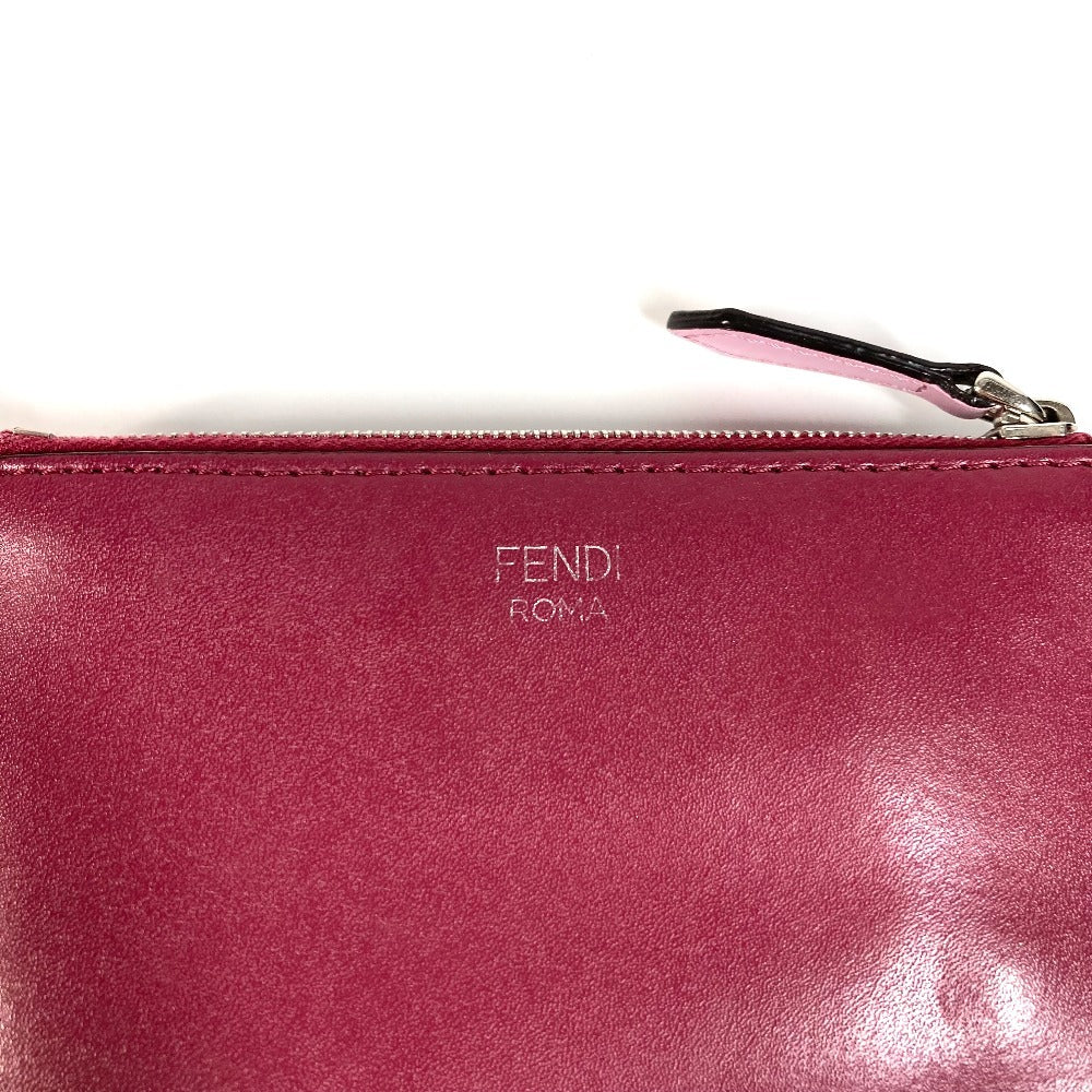 FENDI 8AP151 ハート スタッズ 財布 小銭入れ キーリング付き コインケース レザー レディース レッド - brandshop-reference