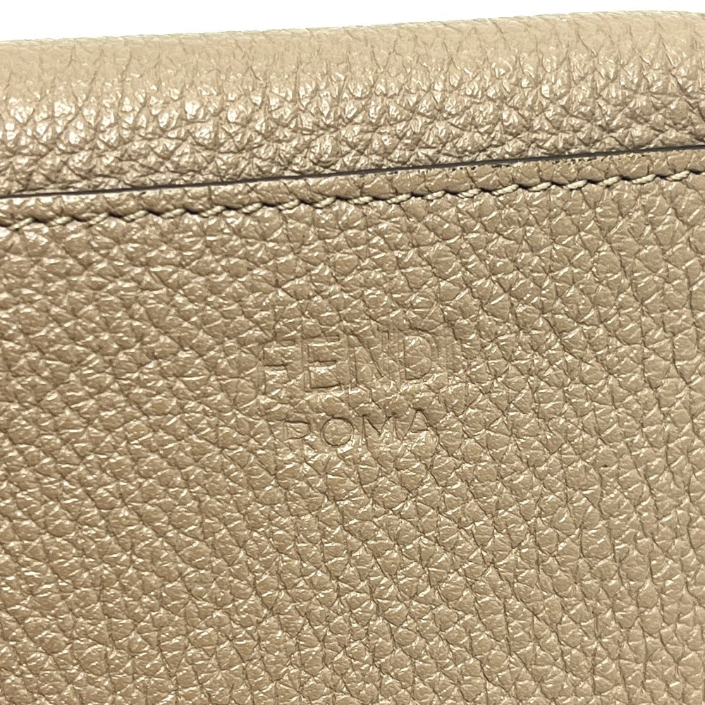FENDI ターンロック 小銭入れ コインケース レザー レディース ベージュ