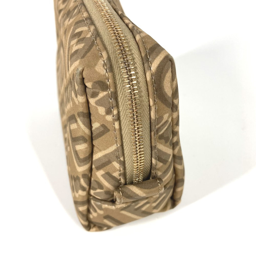 FENDI 8N0179 SKIMS Collaboration Logo Makeup Pouch, Nylon, Women's, Beige